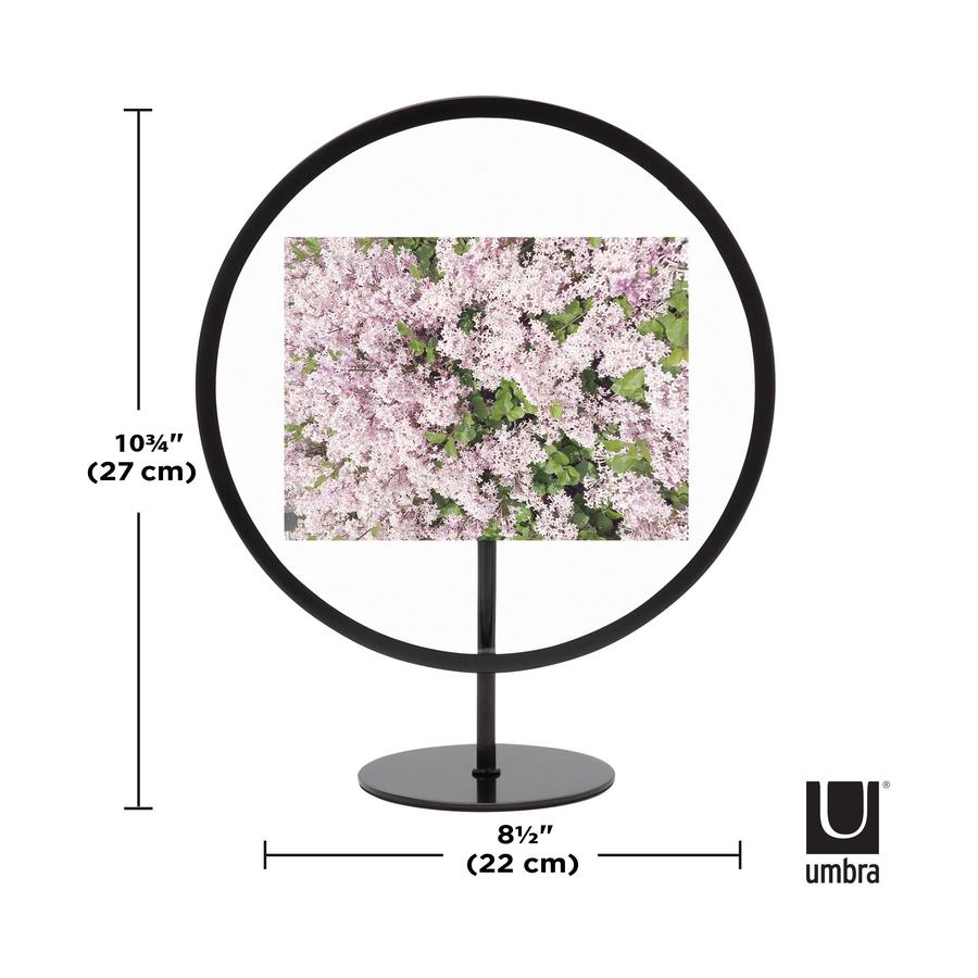 Umbra Infinity Floating Round Picture Frame - 10cm x 15cm Black Black