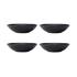 Mikasa Jardin Midnight 20cm Stoneware Pasta Bowls (Set of 4) Black