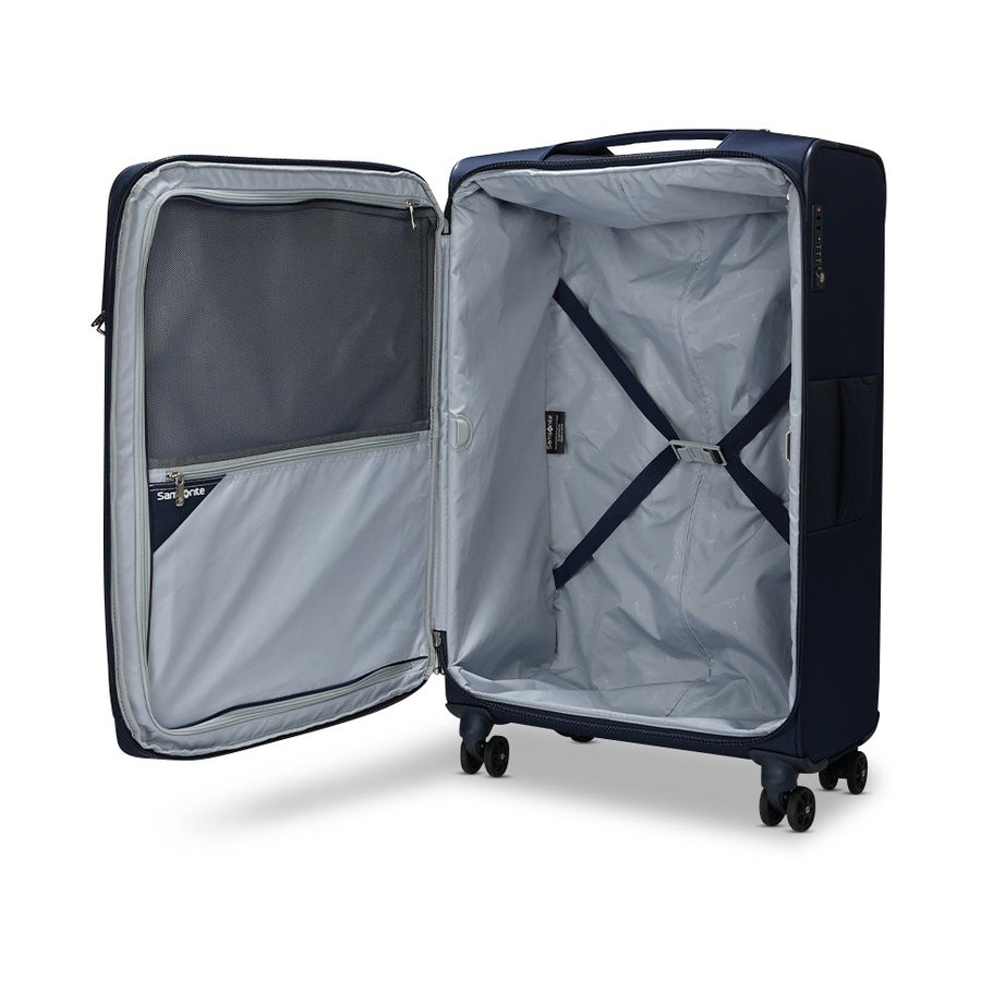 Samsonite B-Lite 5 78cm Softside Checked Suitcase Navy Navy