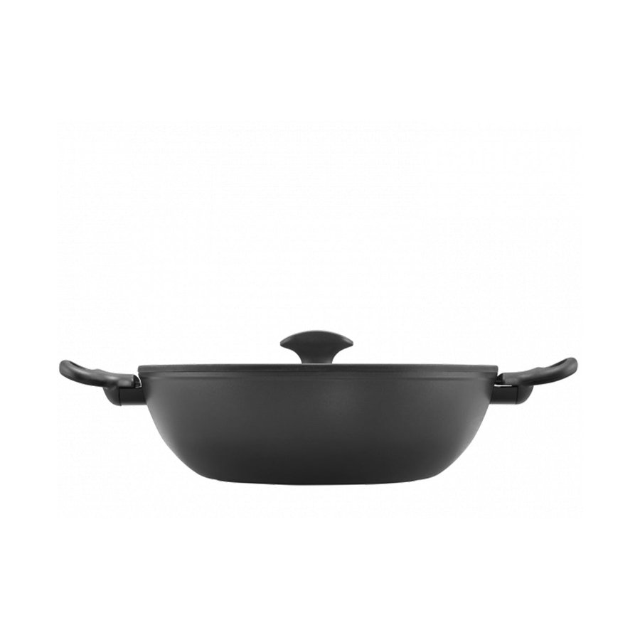 Essteele Per Domani 30cm Covered Wok Black Black
