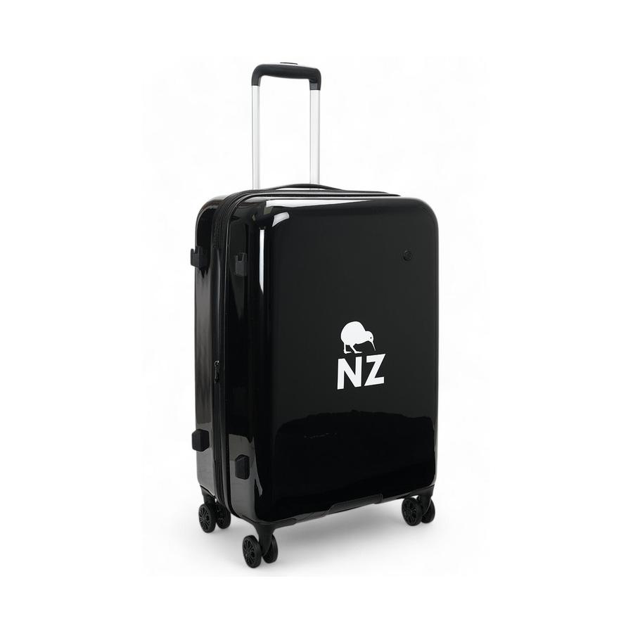 Caselite NZ Kiwi 67cm Hardside Checked Suitcase Black Black