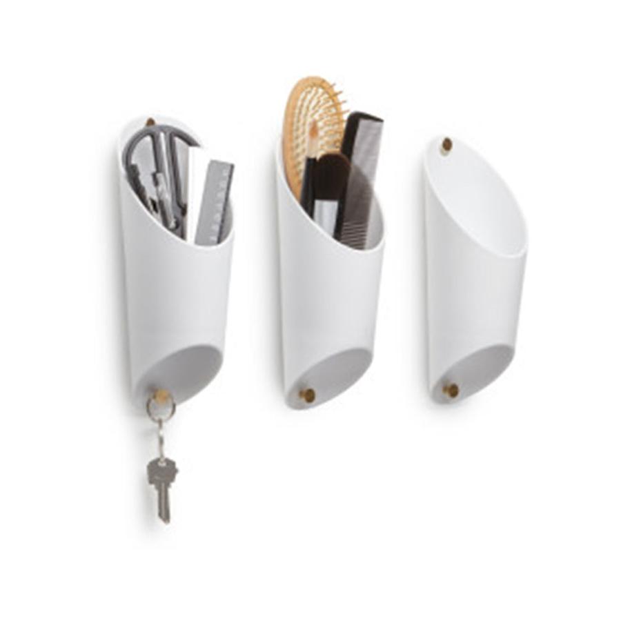 Umbra Floralink Wall Vessel White White