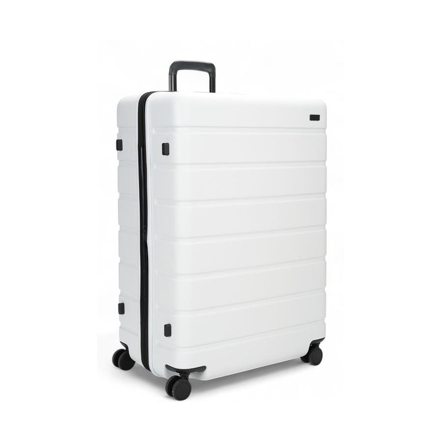 Explorer Arlo Pro 75cm Hardside Expandable Checked Suitcase White White