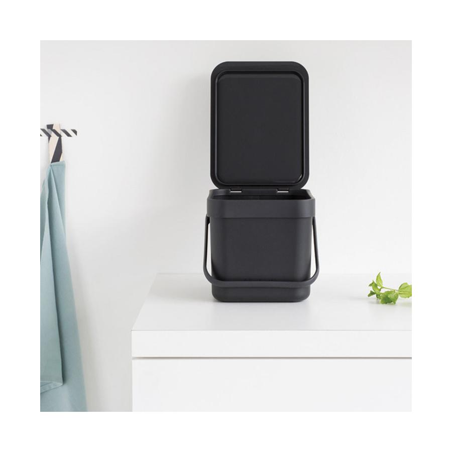 Brabantia Sort & Go Waste Bin (6L) Grey Grey