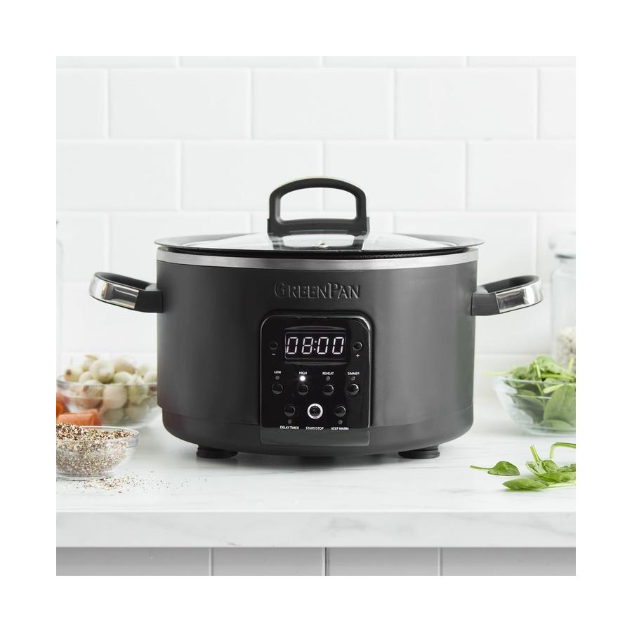 GreenPan Bistro Slow Cooker 3.7L Black Black