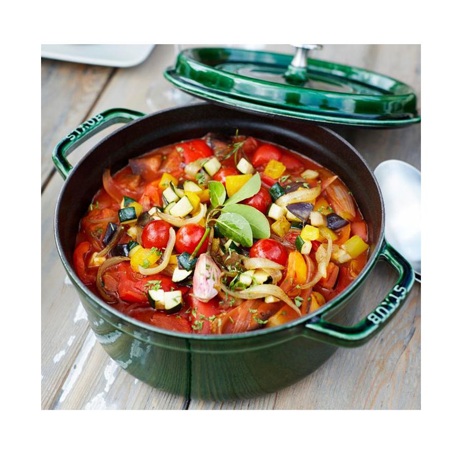 Staub 24cm (3.8L) Round Cocotte Basil Green Basil Green