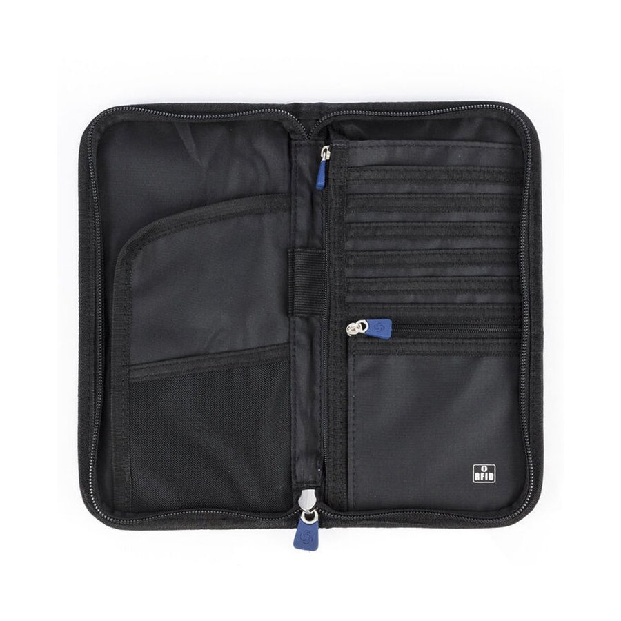 Samsonite Travel Essentials Zipped Travel Wallet RFID Black Black