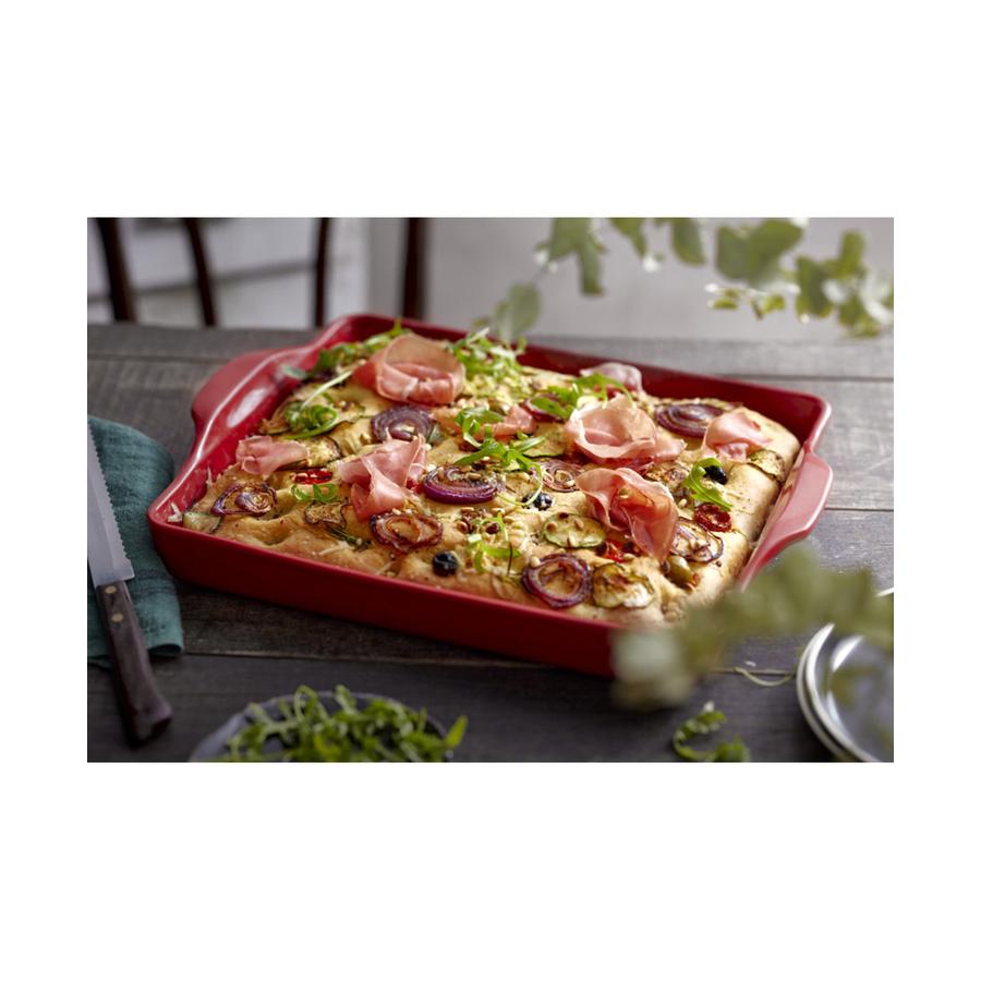 Emile Henry Focaccia Bread Baker Burgundy Burgundy