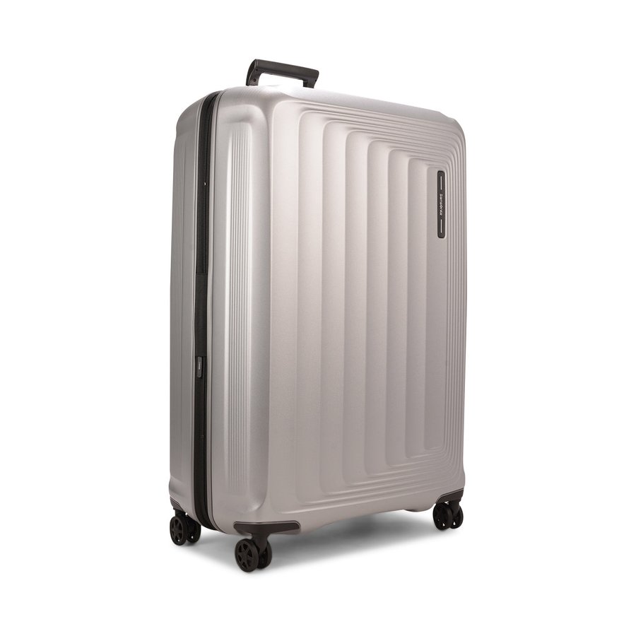 Samsonite Nuon 81cm Hardside Checked Suitcase Matte Silver Matte Silver