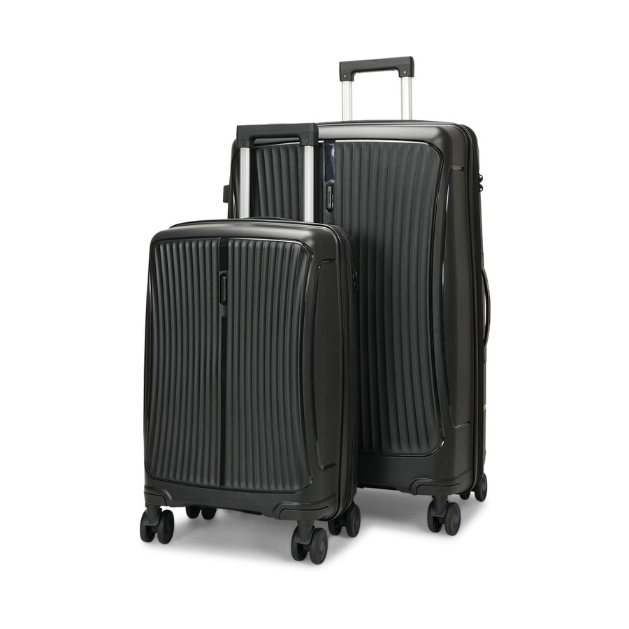 Nomad Quest 56cm & 75cm Hardside Luggage Set Black Black