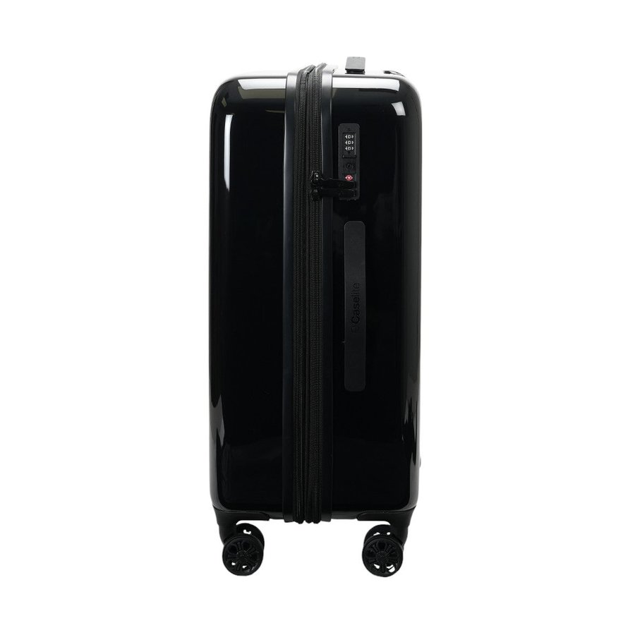 Caselite NZ Fern 67cm Hardside Checked Suitcase Black Black