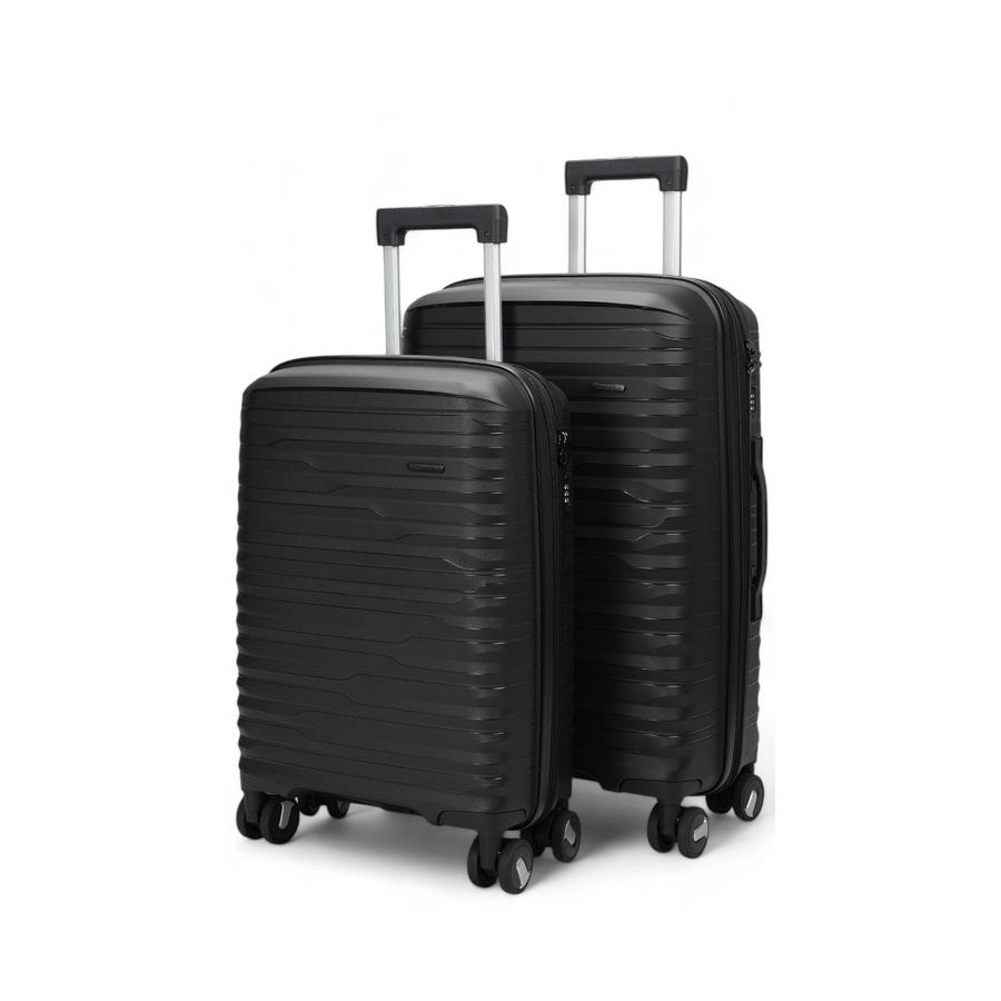 Nomad Discover 56cm & 65cm Hardside Luggage Set Black Black