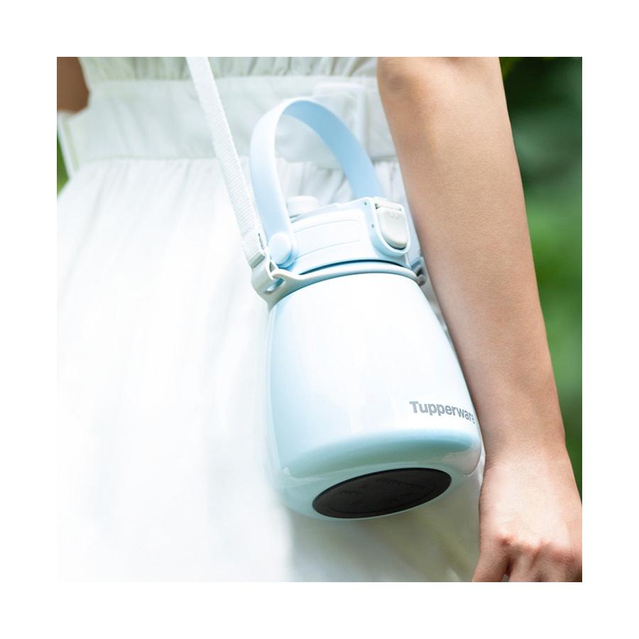 Tupperware Thermal Potbelly 1L Flask Blue Mist Blue Mist