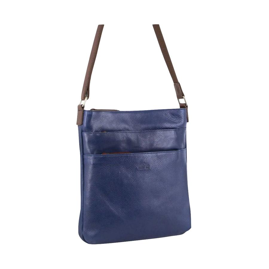 Milleni Faith Women's Leather Crossbody Bag Indigo/Chestnut Indigo/Chestnut