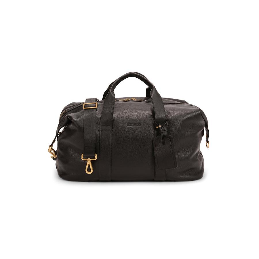 Explorer Weekender Leather Duffle Black Black