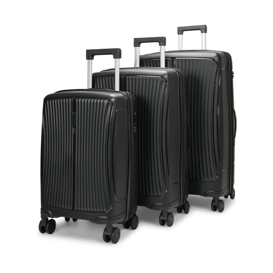 Nomad Quest 56cm, 65cm & 75cm Hardside Luggage Set Black Black
