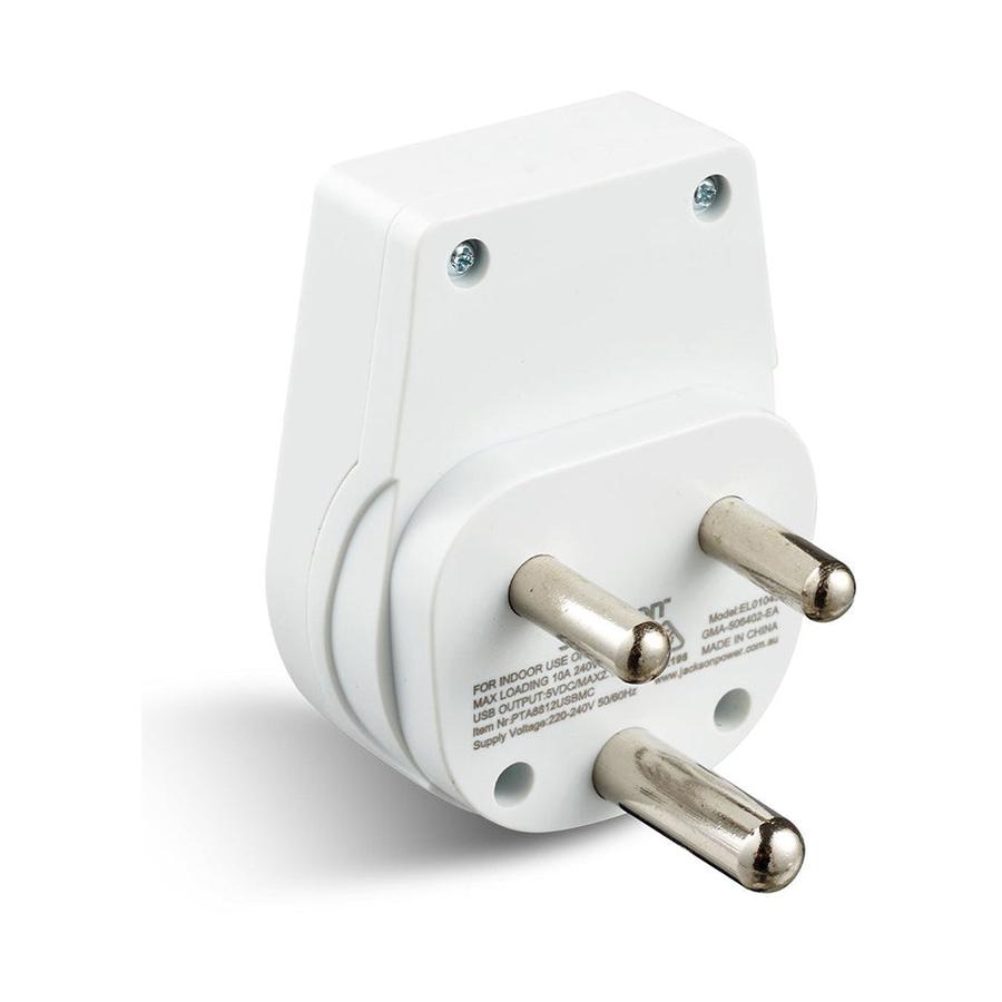 Jackson Outbound Slim Travel Adapter - South Africa White White