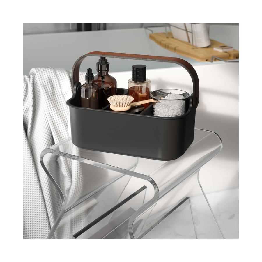 Umbra Bellwood Small Stackable Bin Black/Walnut Black/Walnut