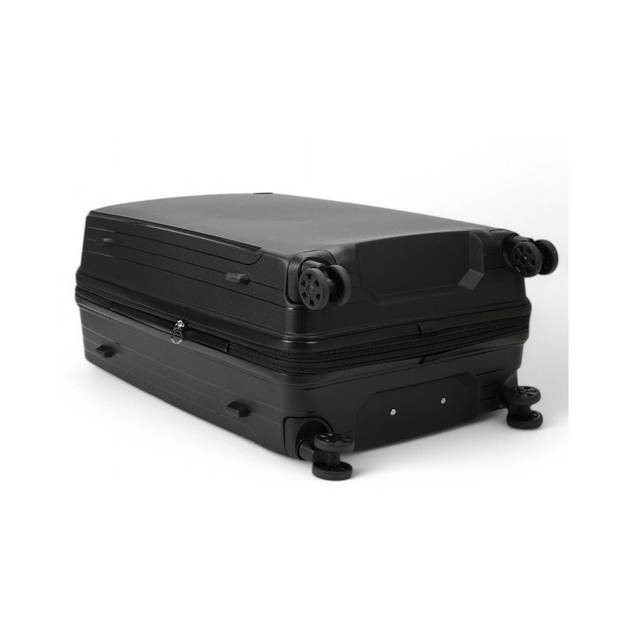 Nomad Venture 75cm Hardside Checked Suitcase Black Black