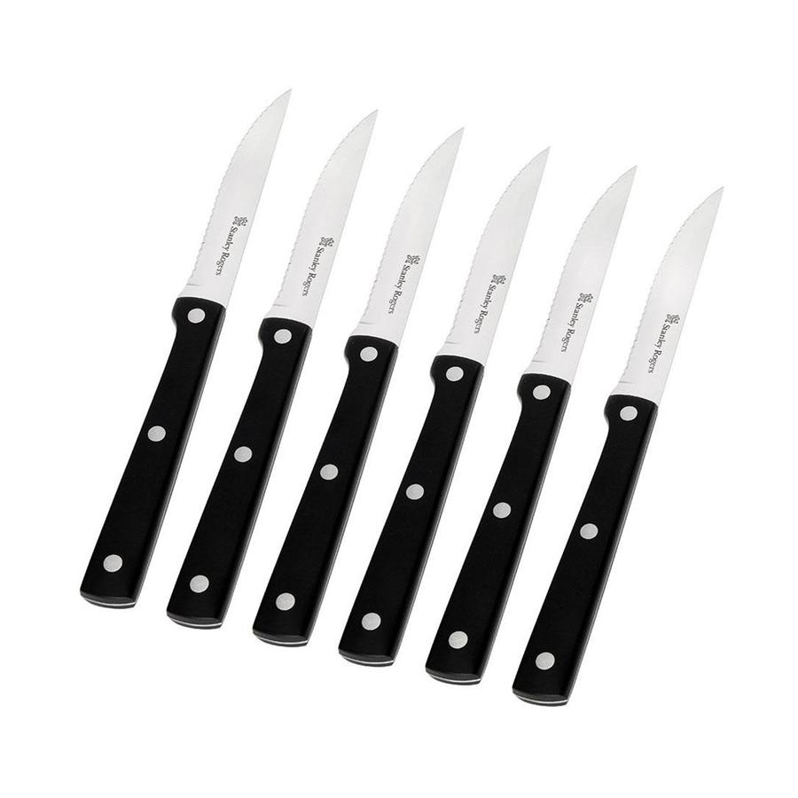 Stanley Rogers Bistro Steak Knives 6 Piece Set Black Black