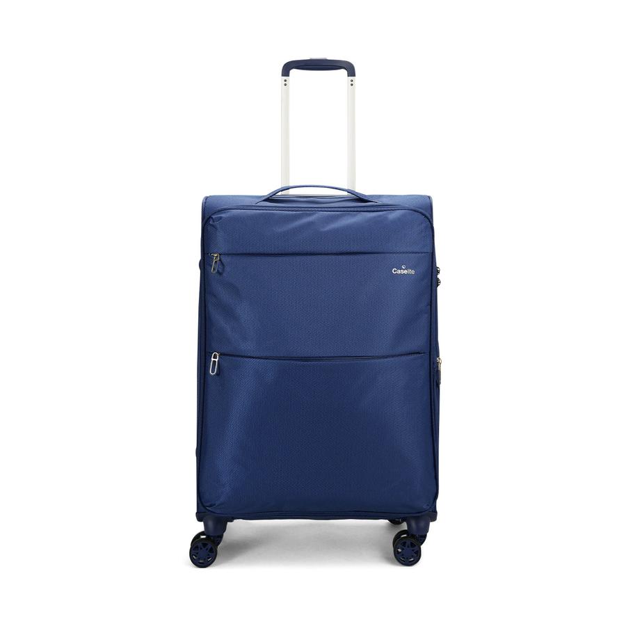 Caselite Ultra 69cm Softside Checked Suitcase & Laptop Bag Set Navy Navy
