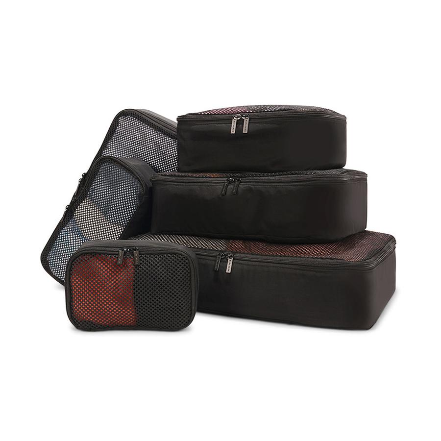 Explorer Rectangular & Square Packing Cubes 6 Pack Black Black