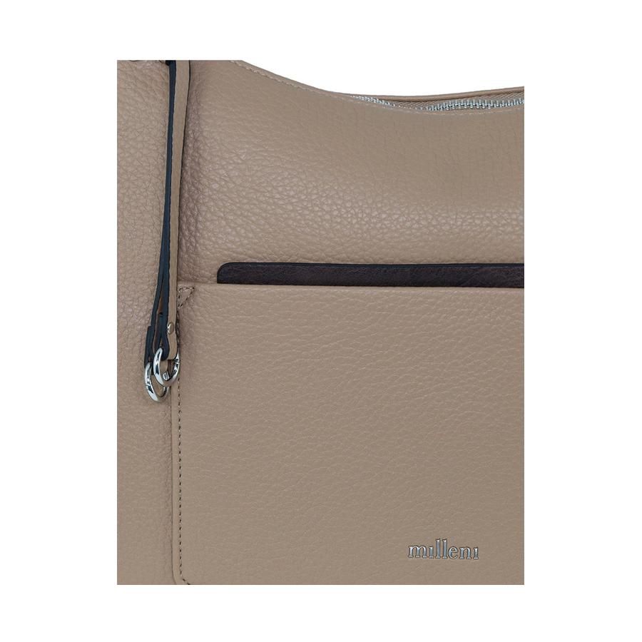 Milleni Elysia Ladies Vegan Leather Fashion Tote Bag Stone Stone