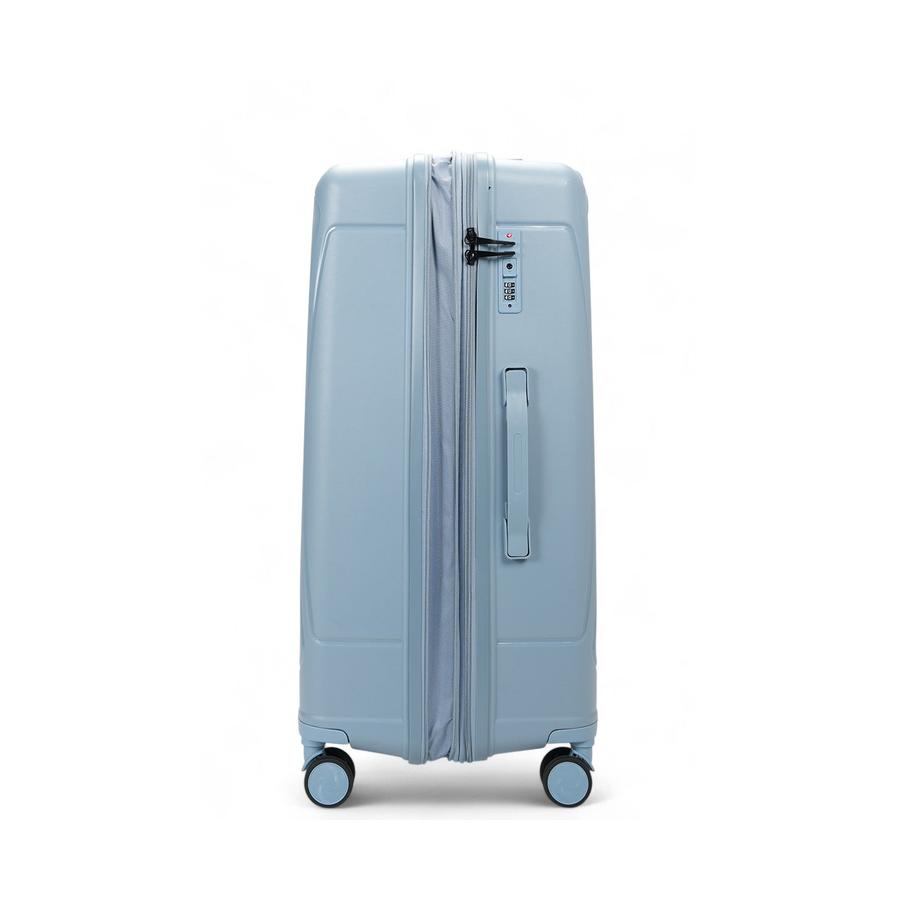 Caselite Quest 75cm Hardside Checked Suitcase Steel Blue Steel Blue