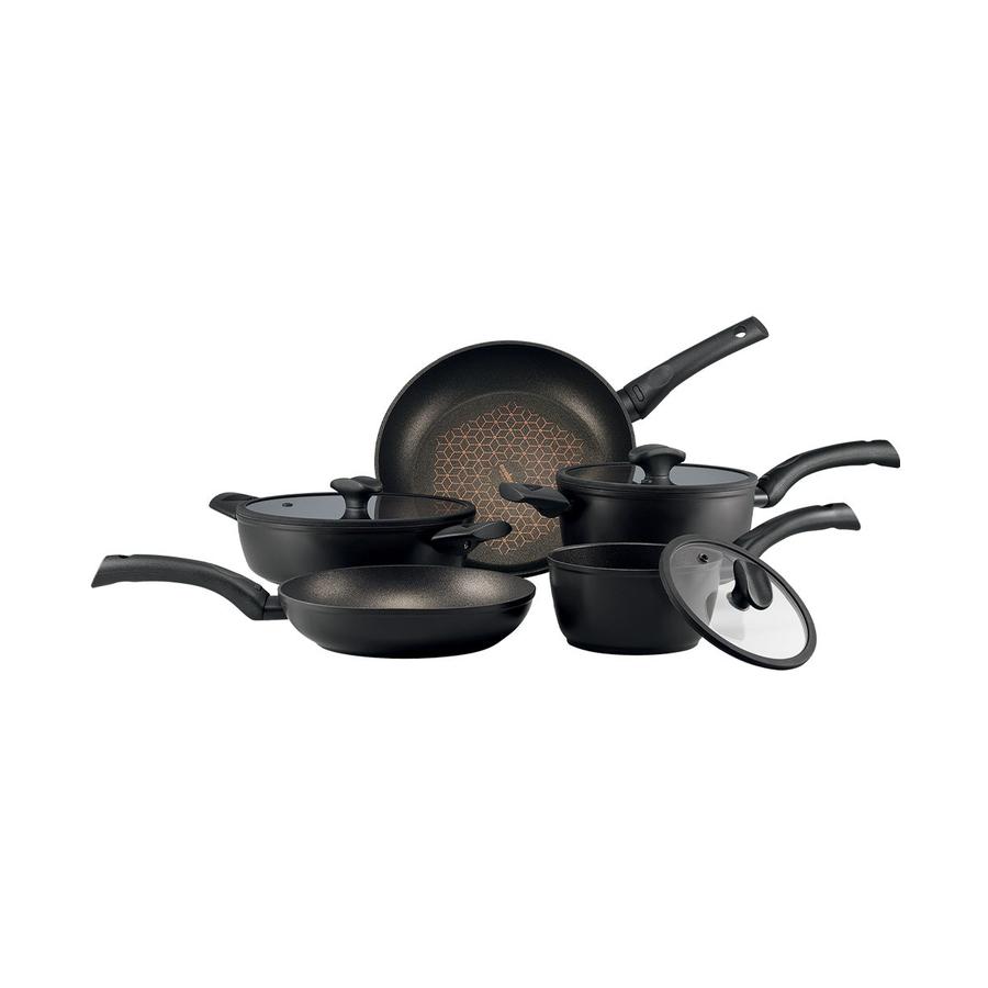 Essteele Per Salute 5 Piece Cookware Set Black Black