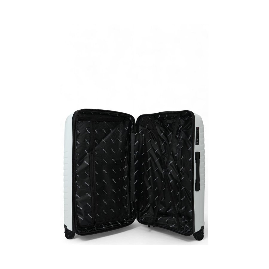 Nomad Journey 75cm Hardside Checked Suitcase White White