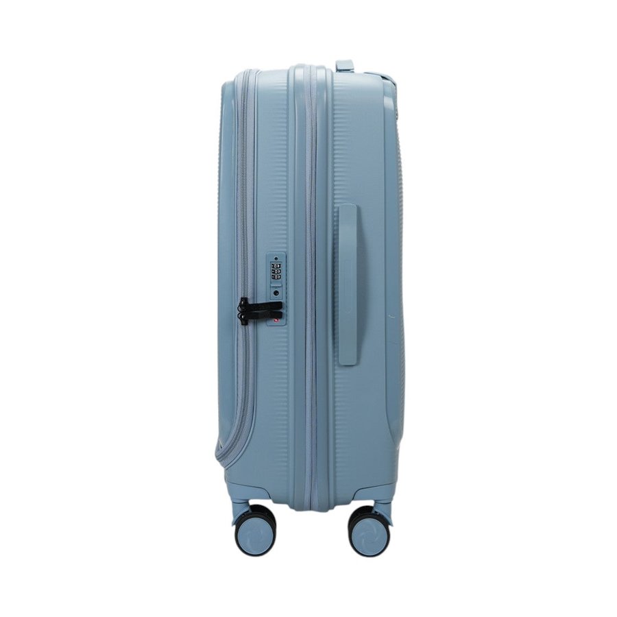 Caselite Venture 66cm Top Open Hardside Checked Suitcase Grey Blue Grey Blue