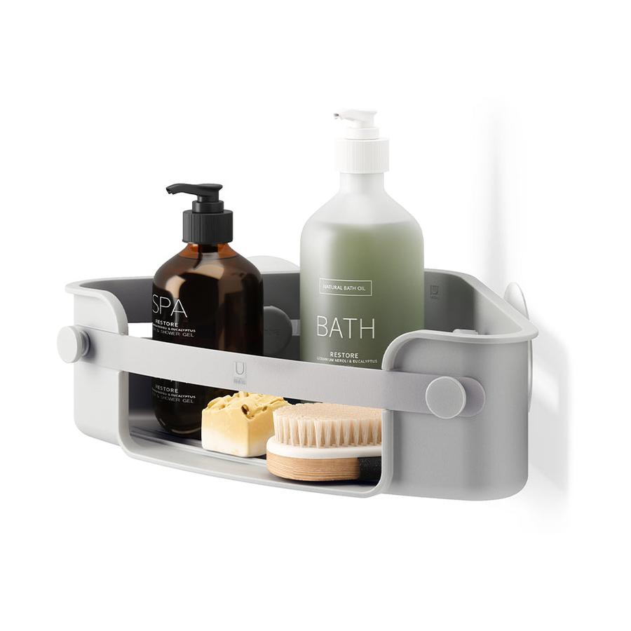 Umbra Flex Adhesive Corner Bin Grey Grey