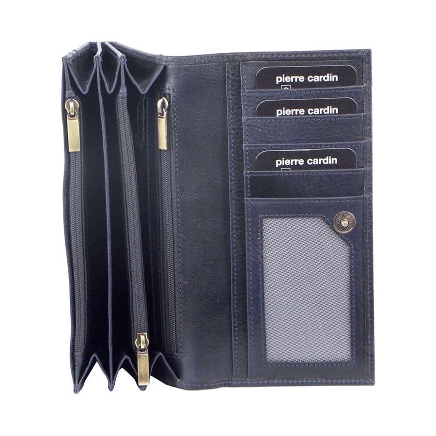 Pierre Cardin Nora Ladies Italian Leather RFID Wallet Navy Navy