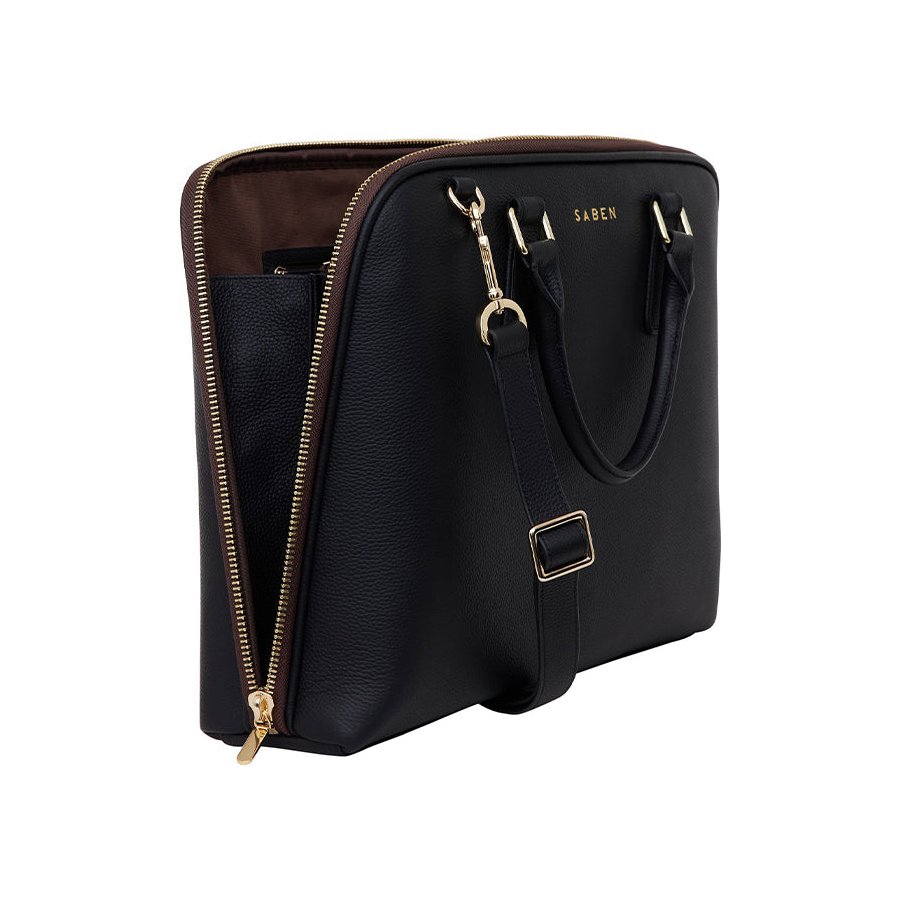 Saben Parker Briefcase Black Black