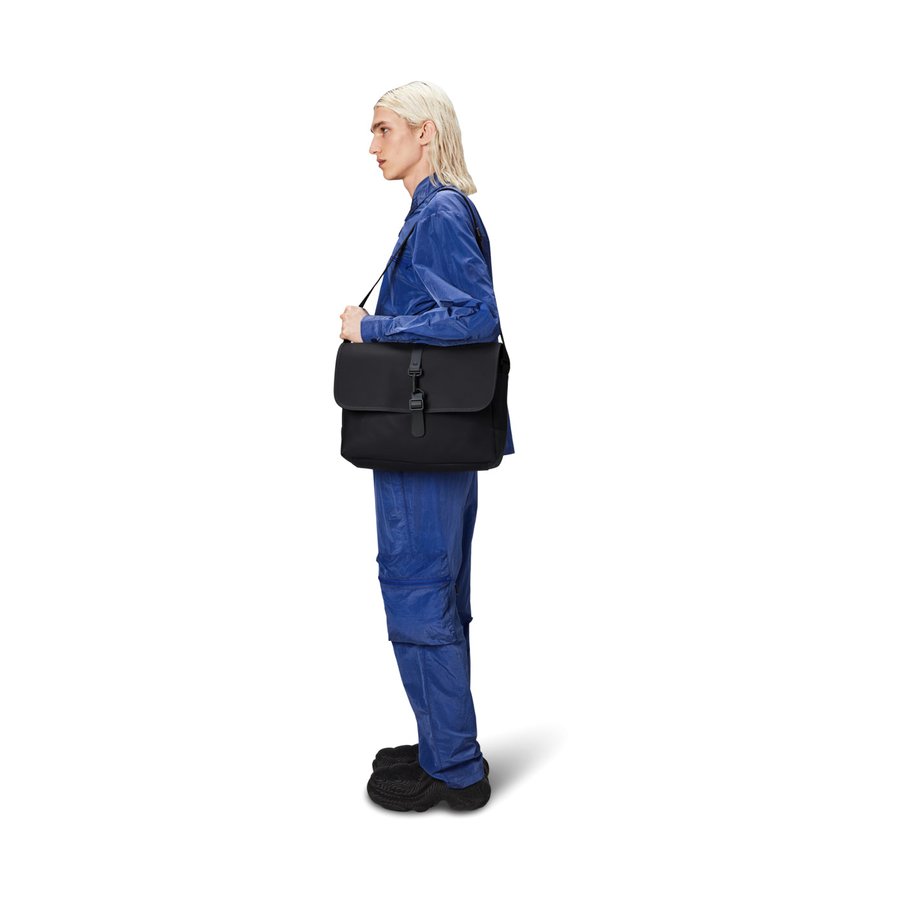 Rains Messenger Bag Black Black