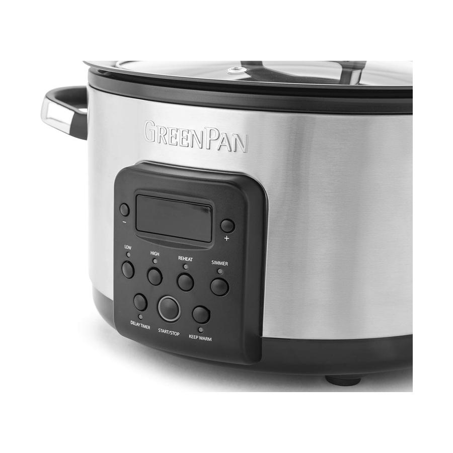 GreenPan Bistro Slow Cooker 3.7L Stainless Steel Stainless Steel