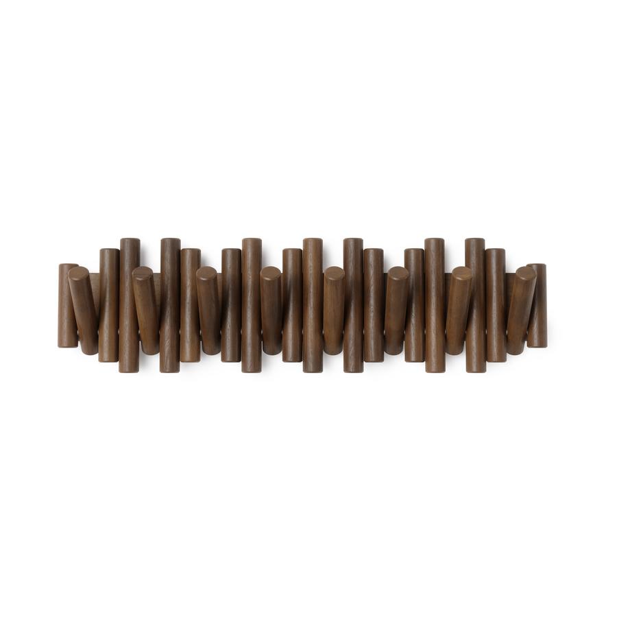 Umbra Picket 8 Wall Hook Aged Walnut Aged Walnut