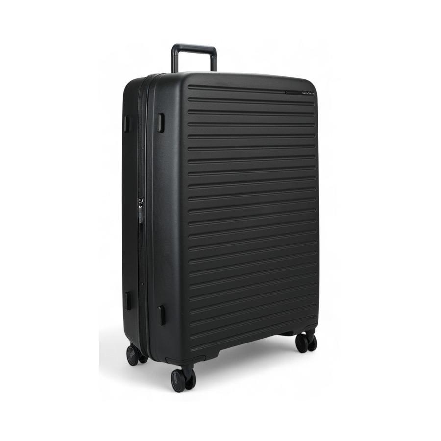 Samsonite Restackd 81cm Hardside Checked Suitcase Black Black