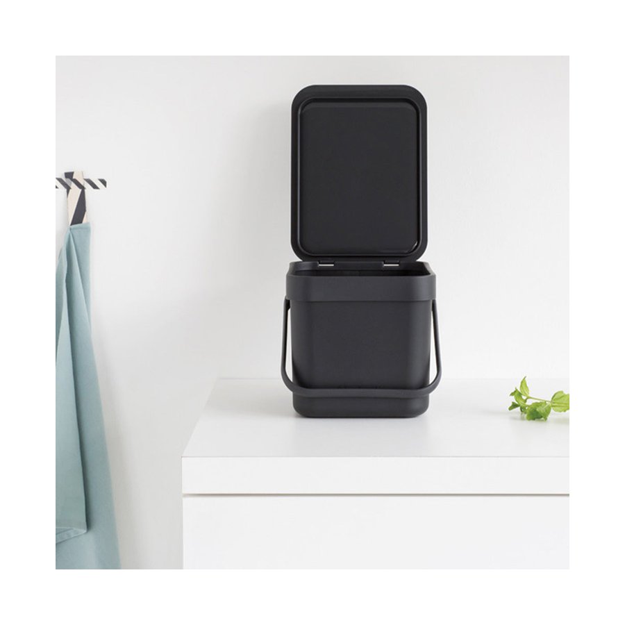 Brabantia Sort & Go Waste Bin (6L) Grey Grey