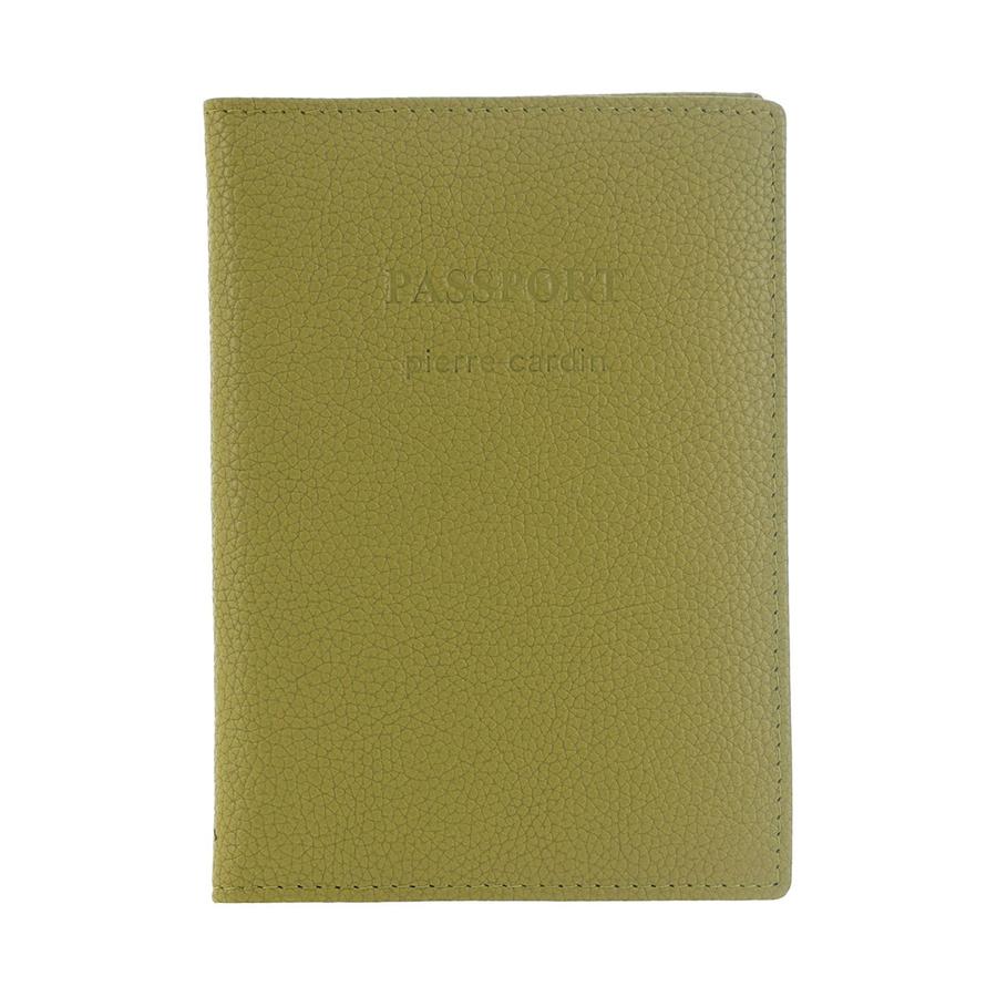 Pierre Cardin Orla Leather Passport Wallet Cover Yellow Yellow