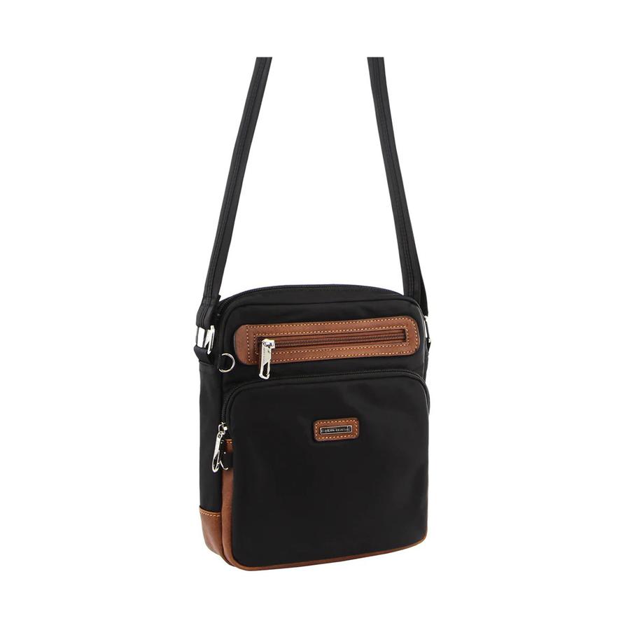 Pierre Cardin Darwin Anti-Theft Crossbody Bag Black Black