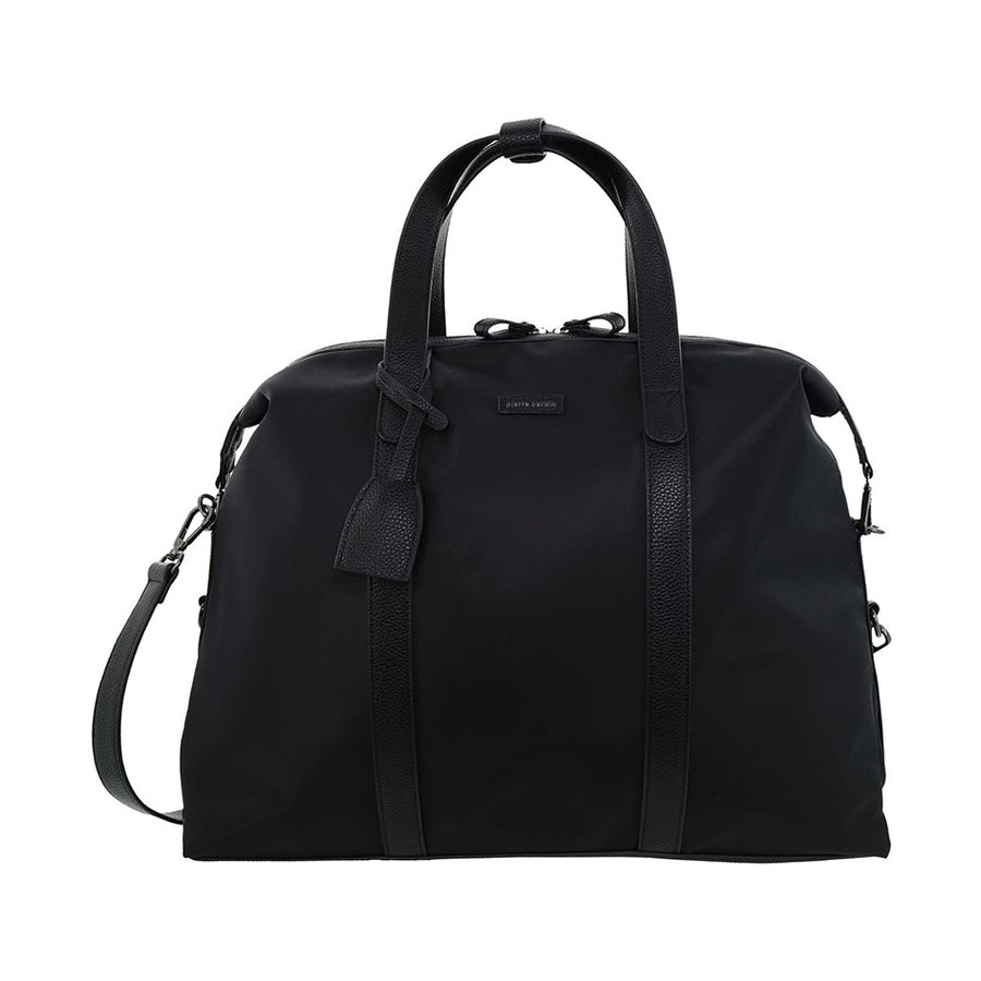 Pierre Cardin Dillon Unisex Nylon Travel Overnight Bag Black Black