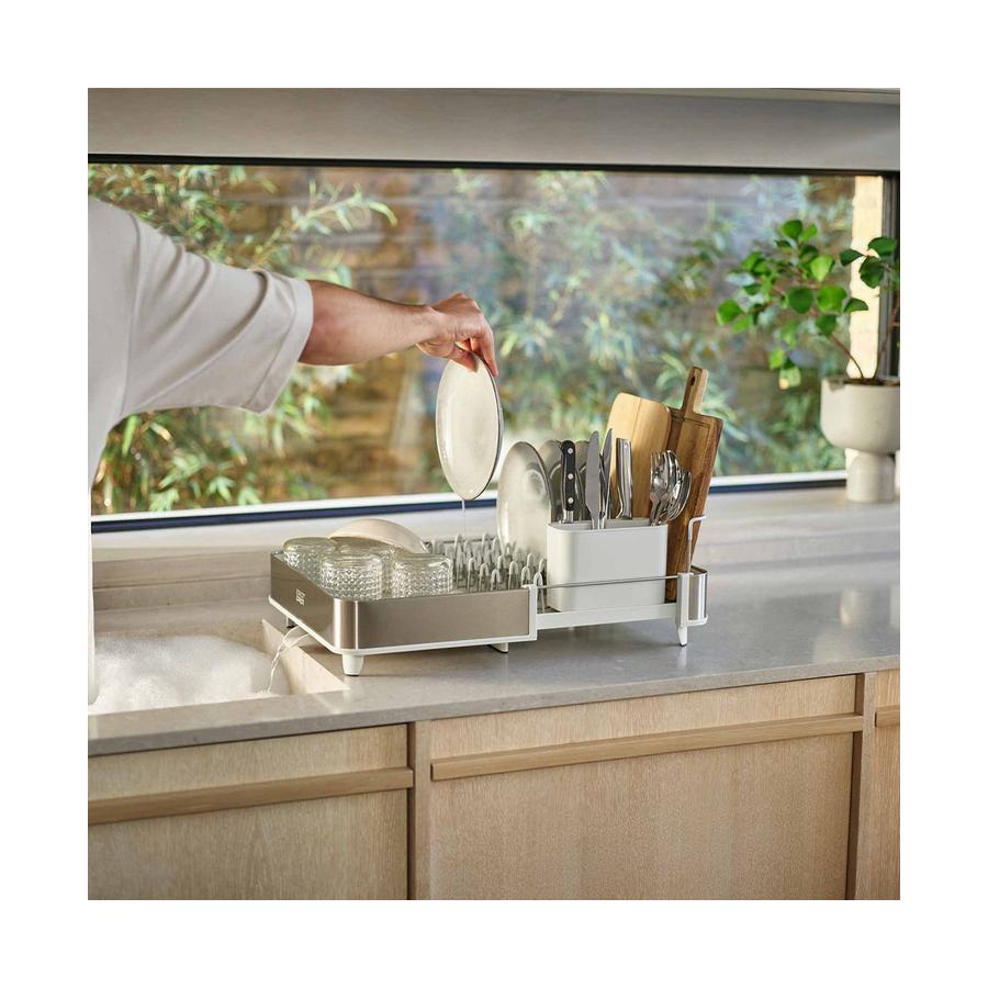 Joseph Joseph Extend Steel Expandable Dish Drainer Stone Stone