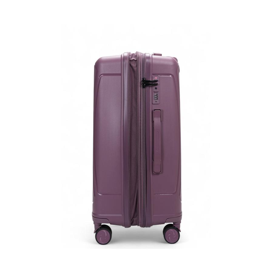 Caselite Quest 65cm Hardside Checked Suitcase Purple Purple