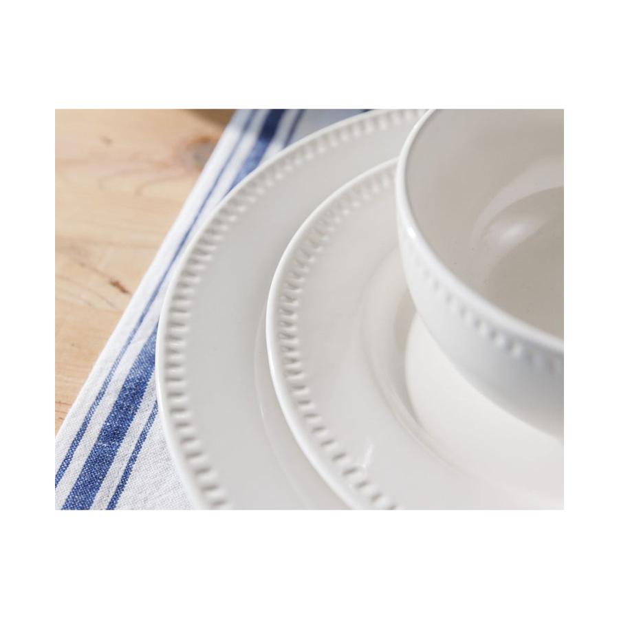 Mikasa Cranborne 12-Piece Stoneware Dinner Set Cream Cream