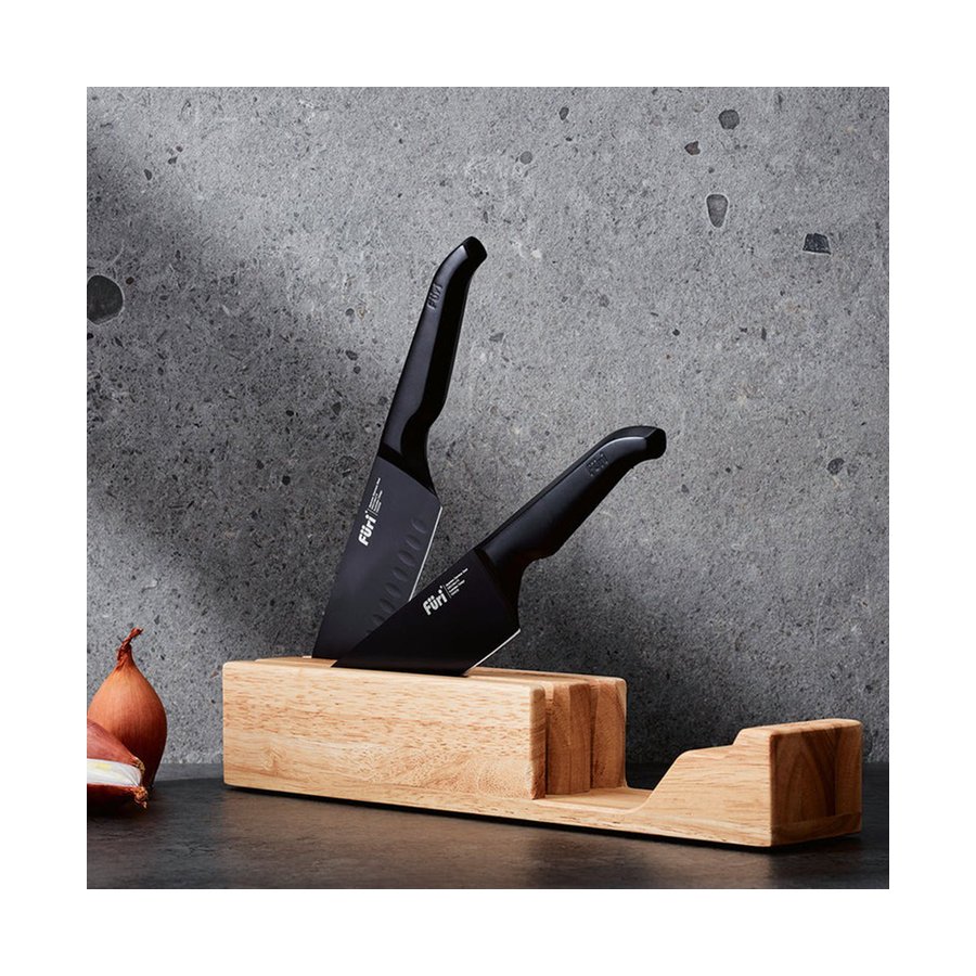 Furi Pro Jet 3 Piece Knife Block Set Black Black