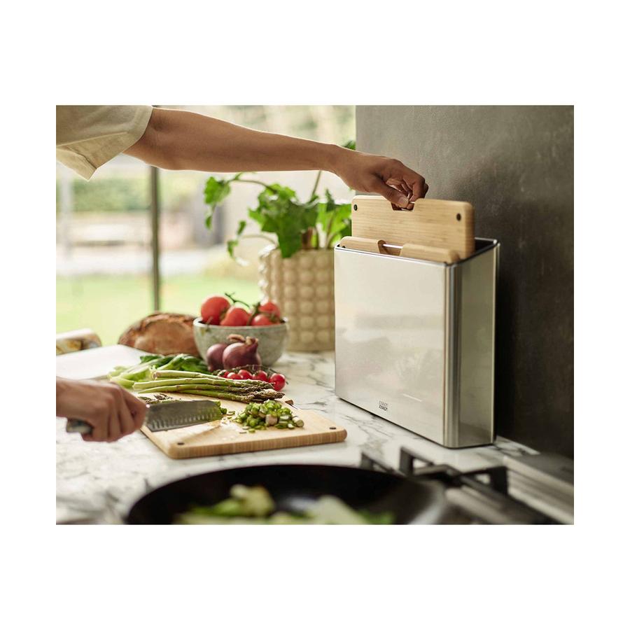 Joseph Joseph Folio Steel 3-Piece Chopping Board Set Bamboo Bamboo