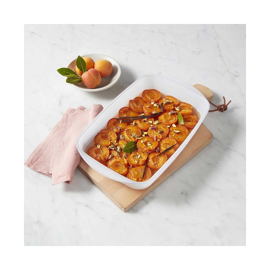 Essteele Glass-Ceramic Nonstick 3.2L Large Rectangular Dish White White