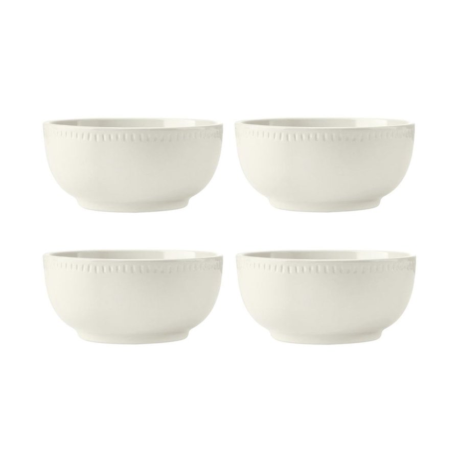 Mikasa Cranborne 12-Piece Stoneware Dinner Set Cream Cream