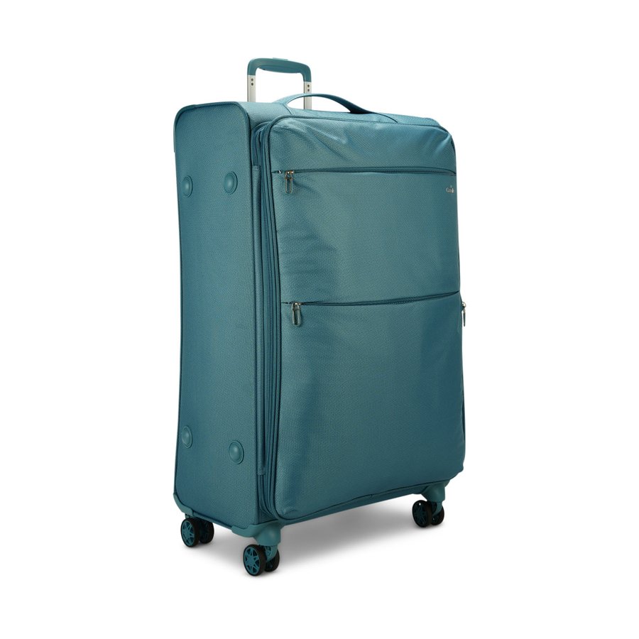 Caselite Ultra 80cm Softside Checked Suitcase Teal Teal